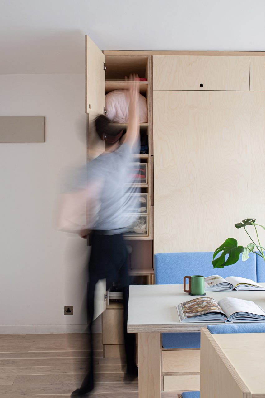 Barbican Dancer's Studio by Intervention Architecture folding furniture