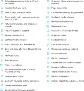 Delegated tasks