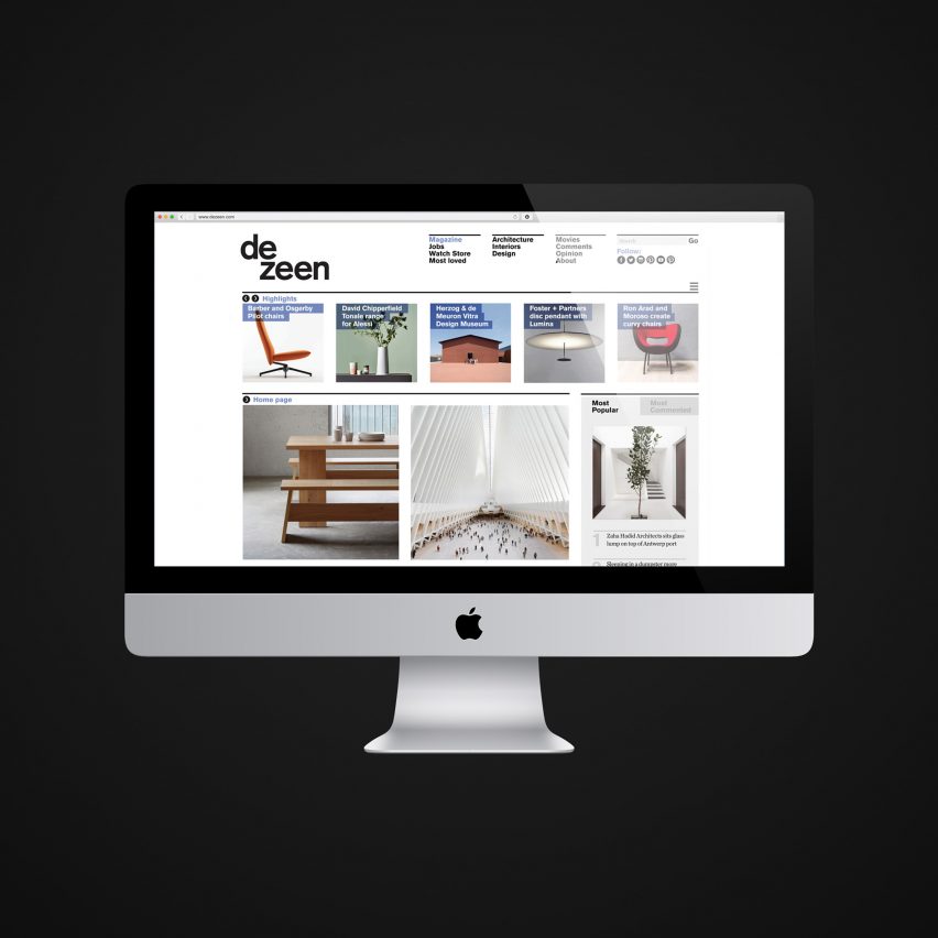 Dezeen soars to become one of the top 3,500 websites in the world