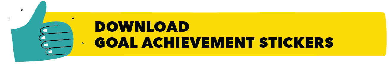 Goal achievement stickers download