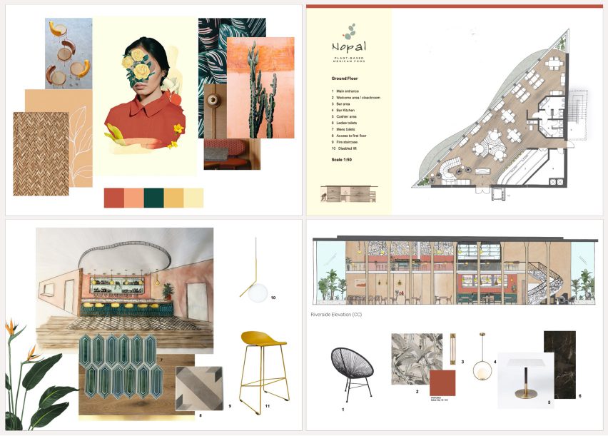 Nopal: A Sophisticated Mexican Restaurant and Tapas Bar by UAL student Ella Forster for VDF student show