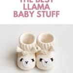 knit llama booties