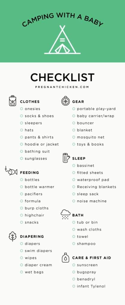 camping with a baby checklist