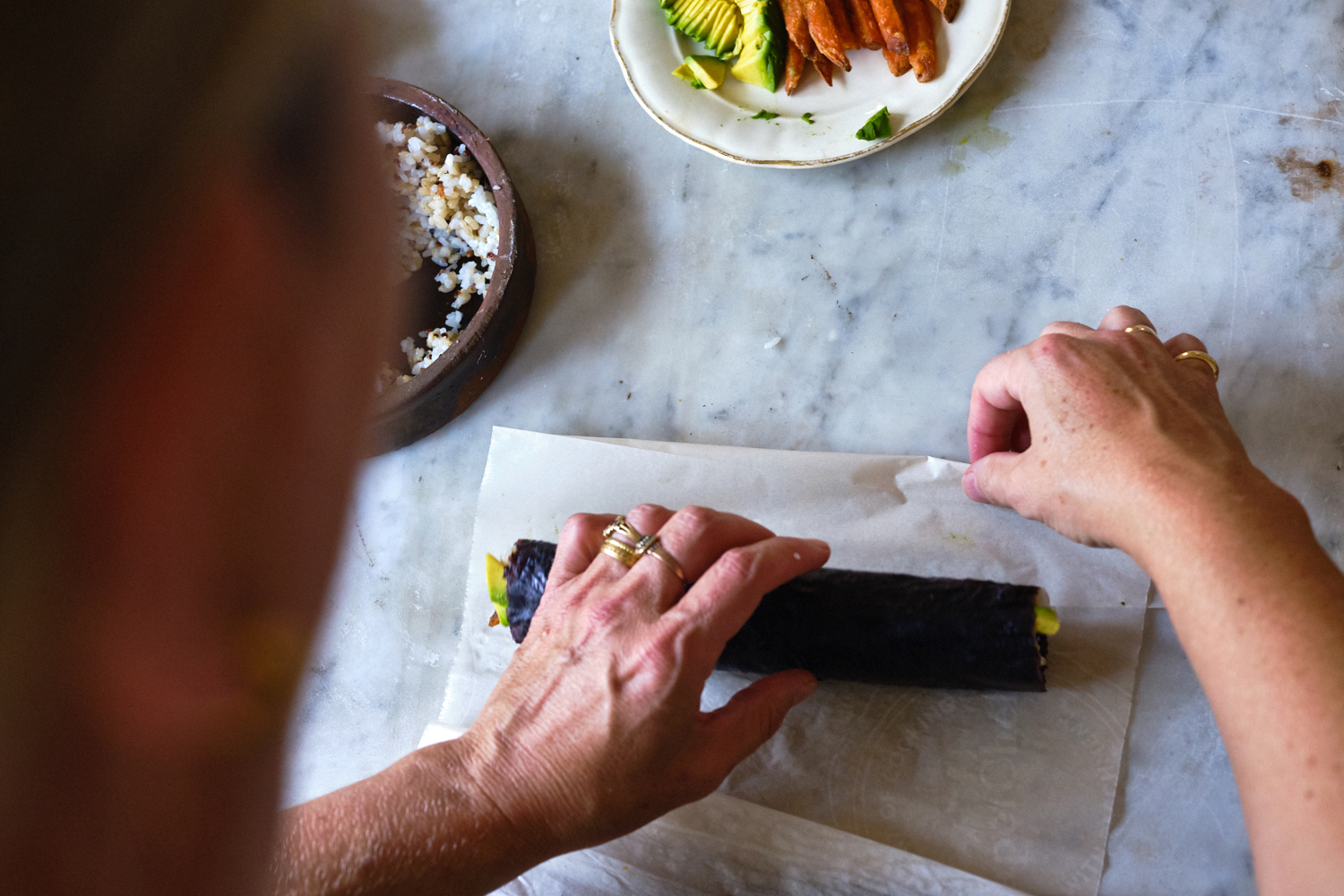 Finished Vegan Sushi Roll